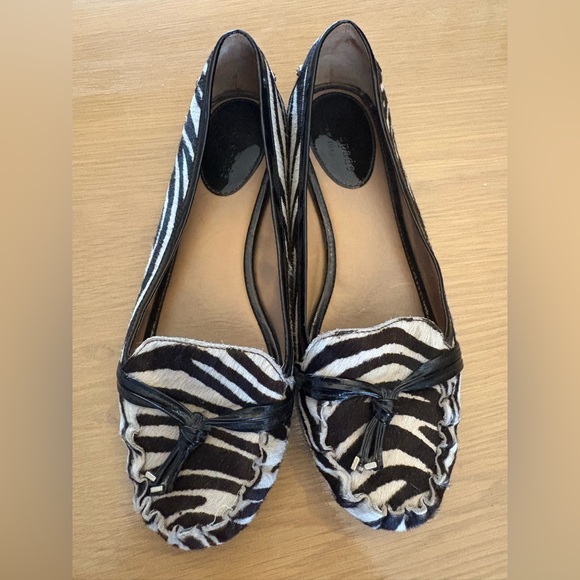 kate spade Shoes - Kate Spade Zebra Print Calf Hair Flats sz 7